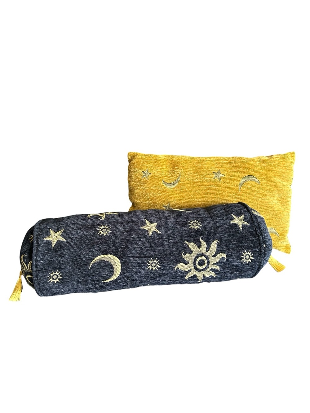 Vintage 90s Celestial Sun & Moon Tapestry Pillow Set Unbranded